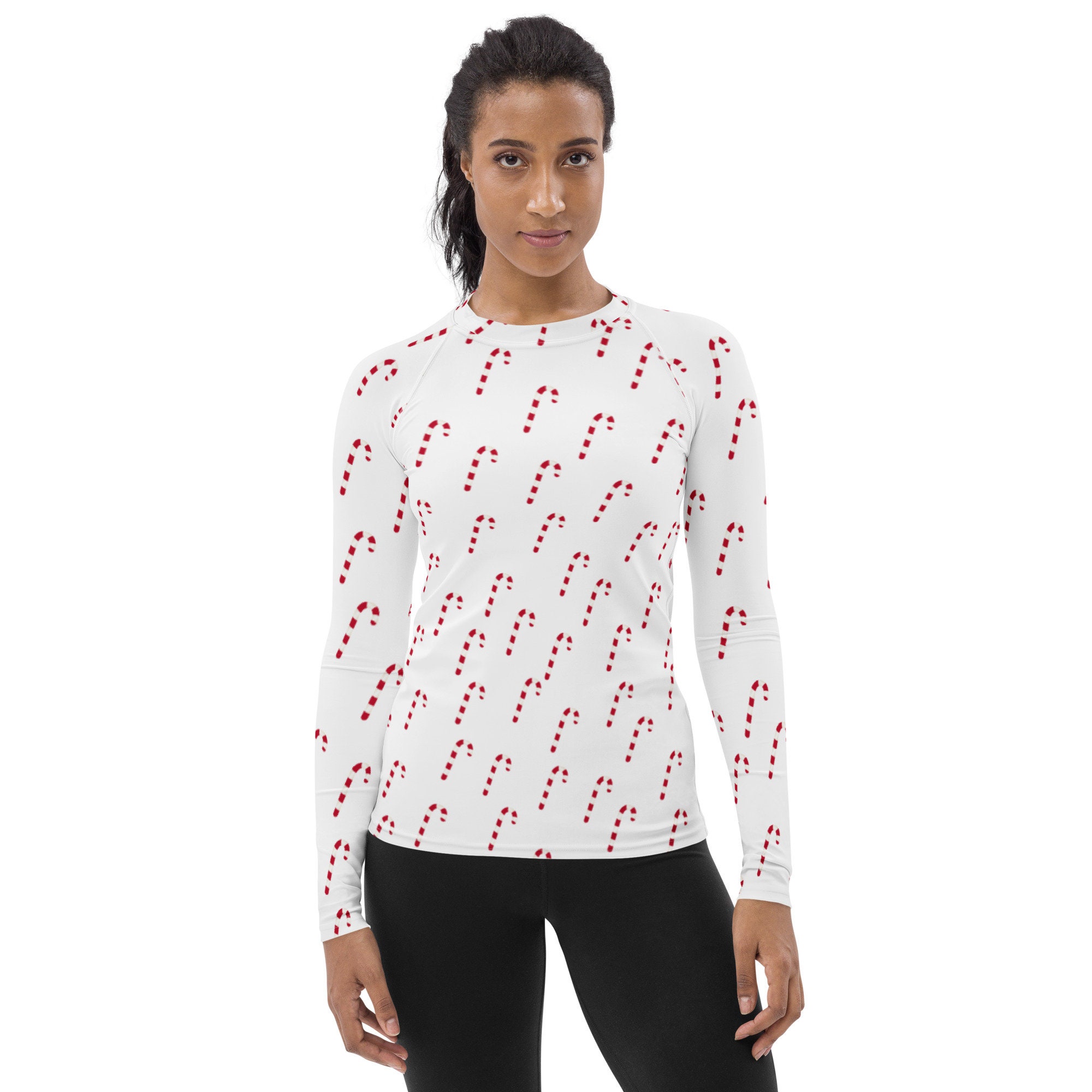 Cute Candy Cane Women's Long Sleeve 