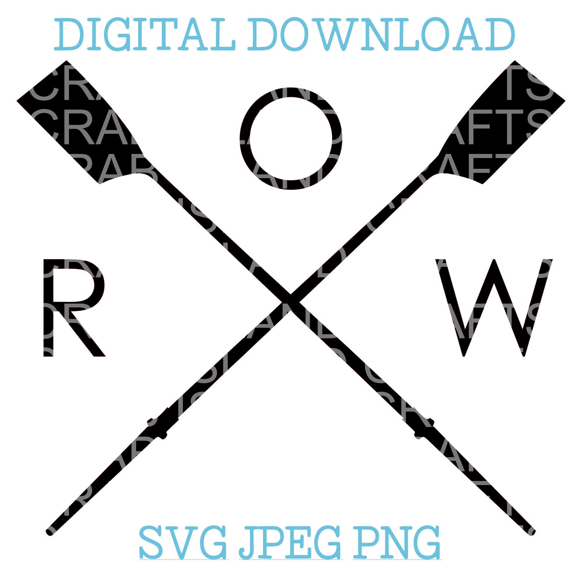 Row Crossed Oar Digital Download SVG PNG JPEG for Cricuit, Silhouette,  Crafts for Rowing, Crew Hatchet and Rounded Oars - Etsy