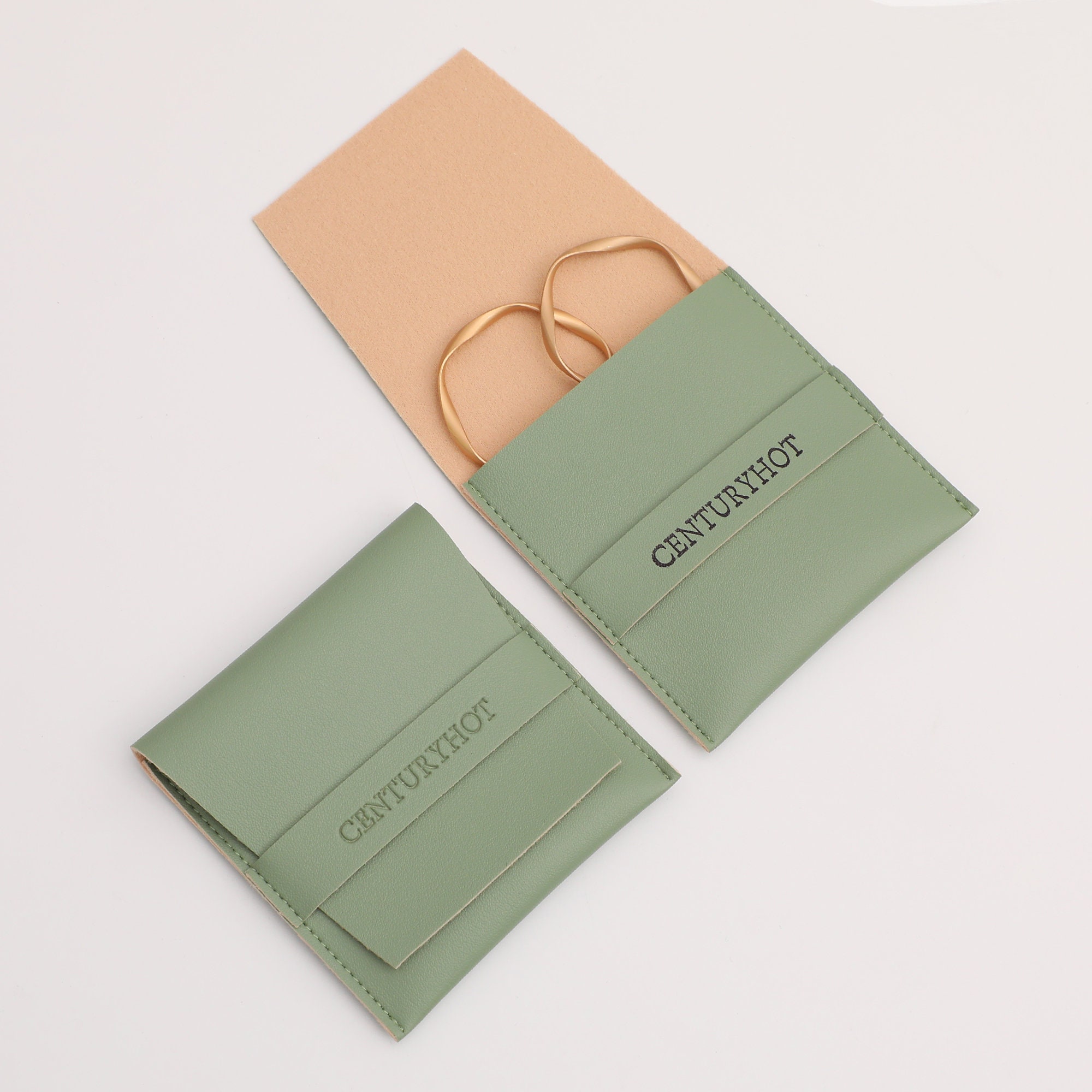 Small jewelry brands solve mini jewelry packaging pain with 8×8cm green PU leather pouches (MOQ 50) – 90% customer approval (from product introduction)