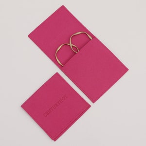 Bolsas de microfibra para joyería con logotipo impreso en relieve, color fruta de dragón, 50 unidades, 8 x 8 cm, personalizadas, para empaquetar joyas, anillos, broches, envío gratis