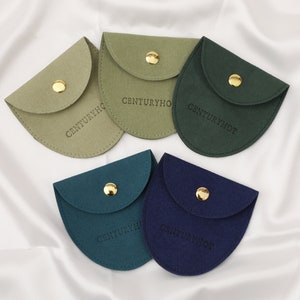 50 Personalized Bump Logo Print Microfiber Jewelry Bags Custom Jewelry Packaging Bags Wedding Gift Ring Bags Brooch Bags Bulk