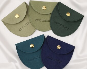 50 Personalized Microfiber Jewelry Bags, Custom Logo Packaging