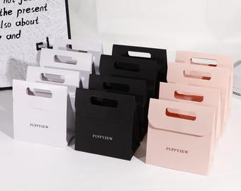 Bolsas de regalo con logotipo personalizado, embalaje para joyas, bolsas de compra elegantes