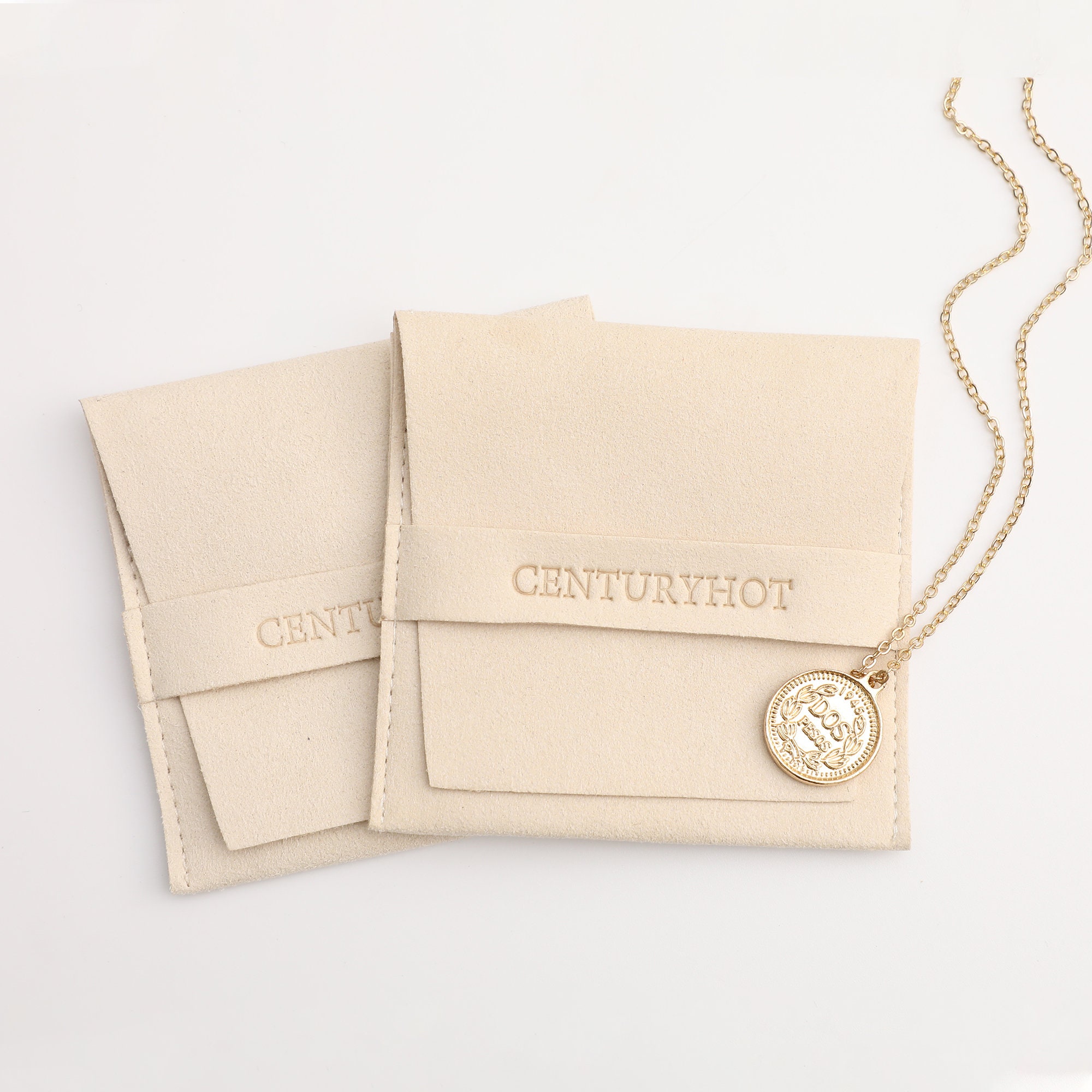 Small jewelry brands solve bracelet/chain tangling with 15x20cm large-capacity ivory microfiber bags (from product introduction)