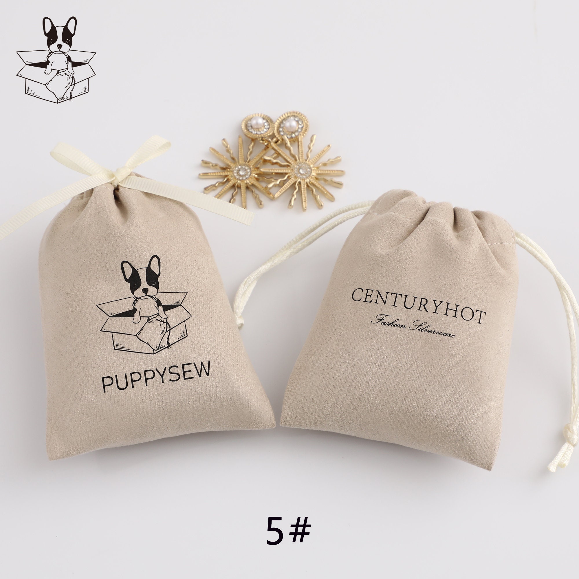 Small jewelry brands enhance brand identity with custom logo ivory suede pouches, increasing social media tags by 3x (from product introduction)