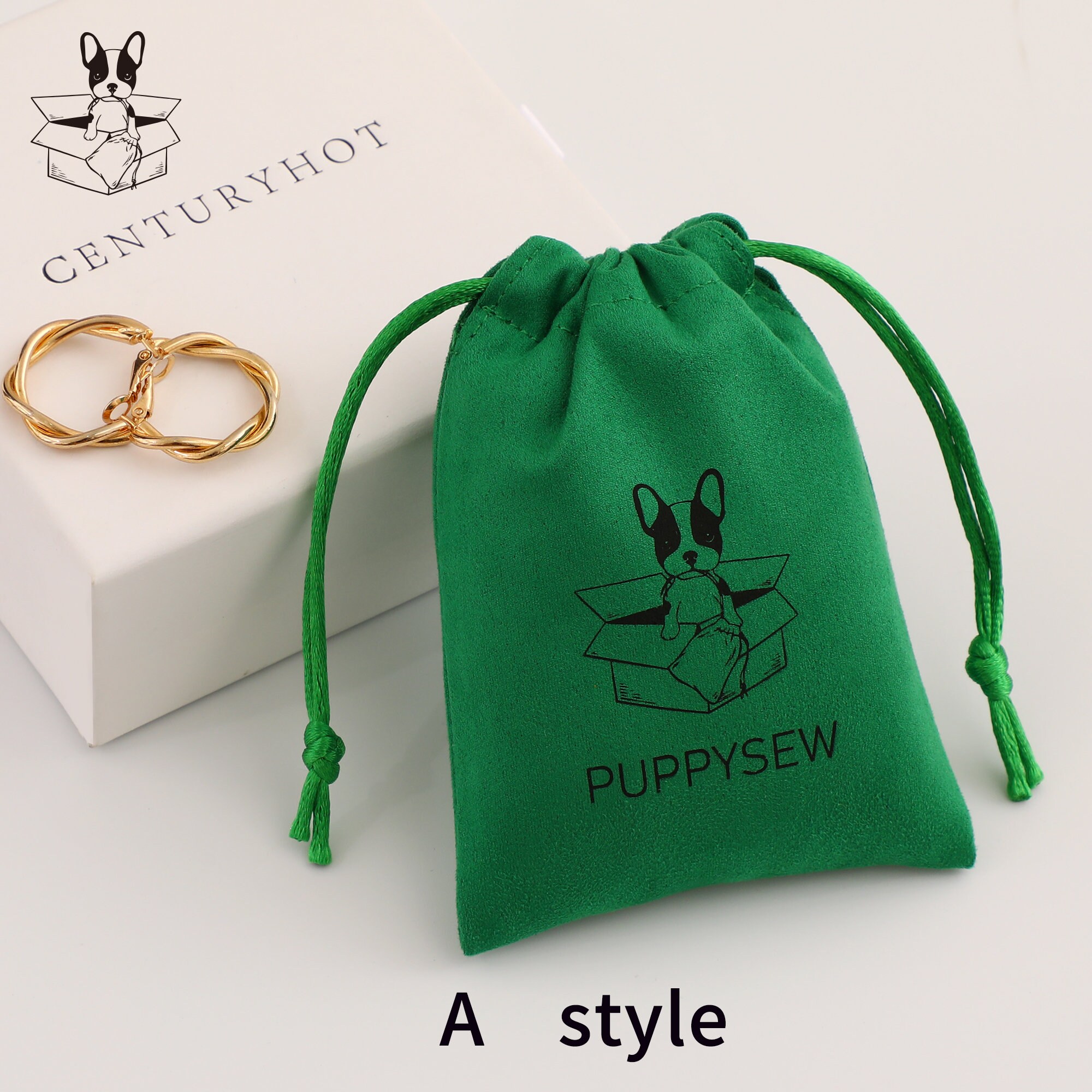 50 Set Custom Jewelry Package Pouch Bag With Insert Card Logo Printed Small  Earrings Necklace Packaging Bags With Button Wholesale 