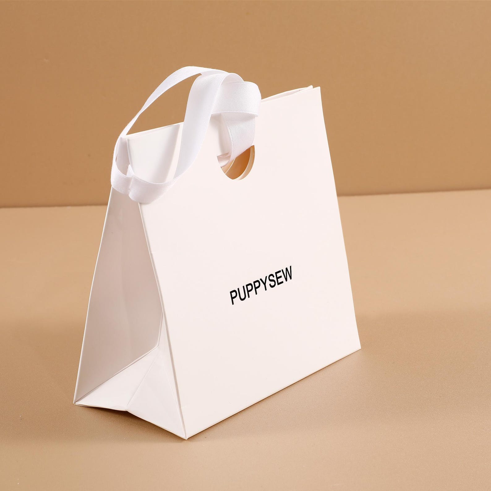 50pcs Custom Jewelry Gift Bags With Logo, Luxury Paper Packaging Bags ...