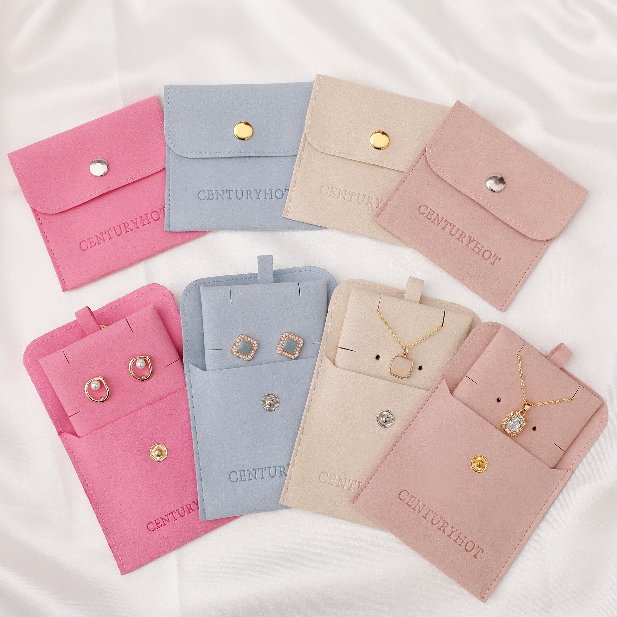 Buying Tips for Earring Pouch-Insert Card Sets: Custom Logo Embossing on Microfiber Pouch for Brand Identity