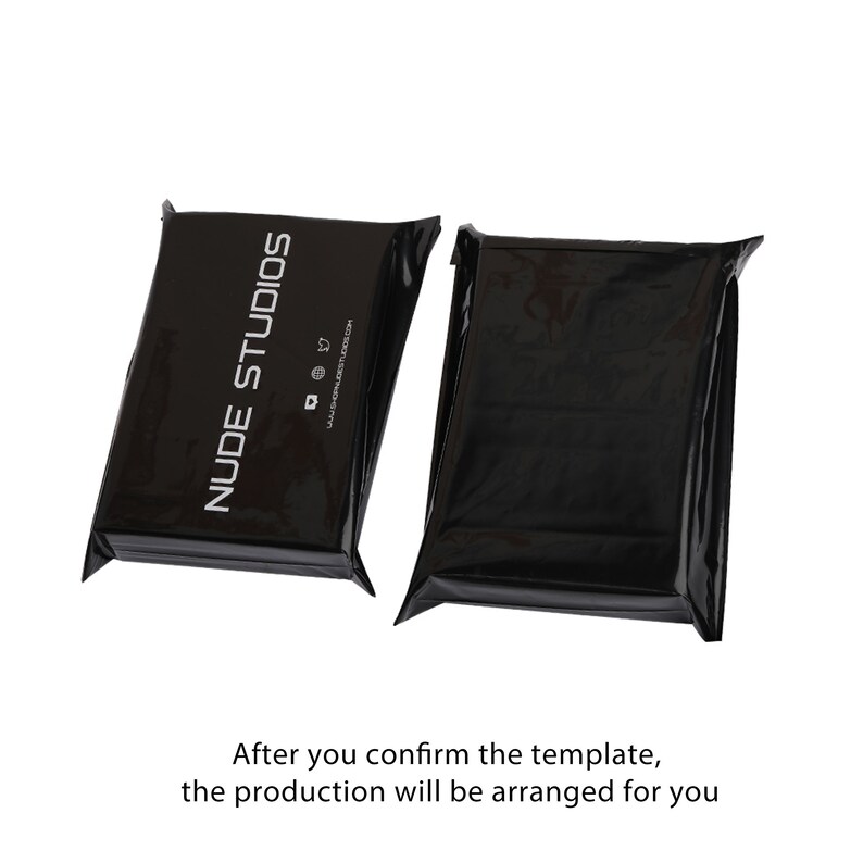 Custom Logo Black Courier Bag, Branded Mailing Pouch (100 pcs) image 9
