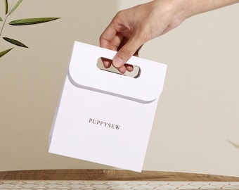 Customizable Printed Black Paper Bags, Jewelry Packaging