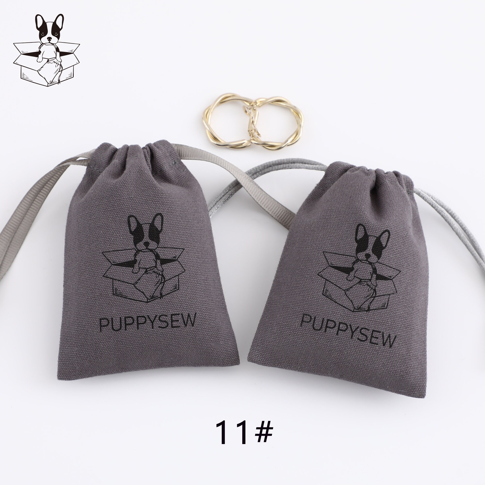 Small jewelry brands reduce inventory waste with 50 MOQ dark gray canvas dust bags, 75% lower overstock vs. 200+ orders (from product introduction)