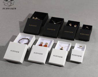 50 Custom Logo Jewelry Boxes: Necklace, Ring, Earring Packaging