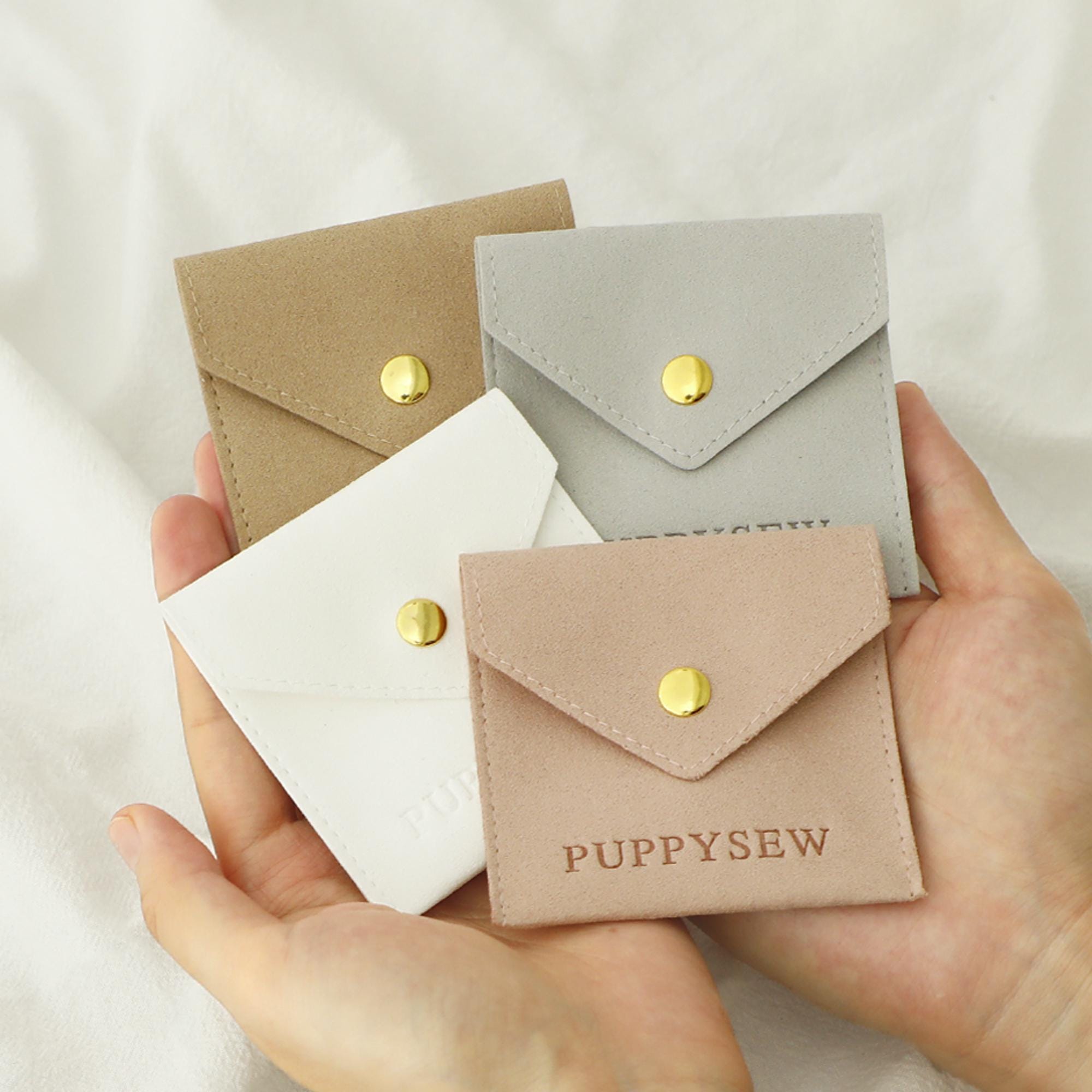 8×8cm Button Microfiber Pouches: Soft 0.65mm Microfiber Material for Jewelry Scratch Protection