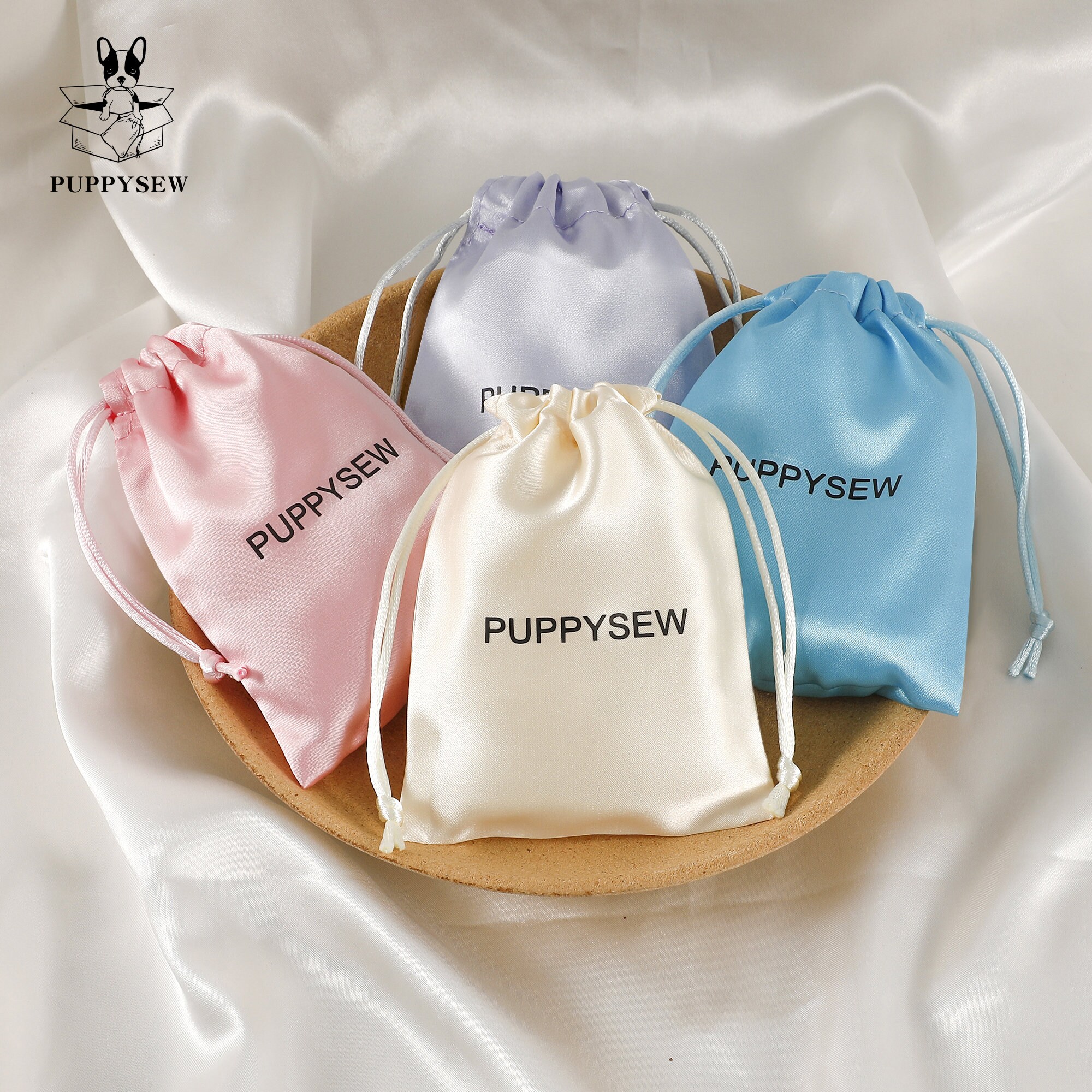 Small jewelry brands boost brand recall with custom logo purple satin drawstring pouch – 45% higher repeat buys