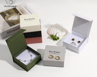 Luxury Magnetic Jewelry Gift Box - Cardboard Necklace, Ring, Earring Display