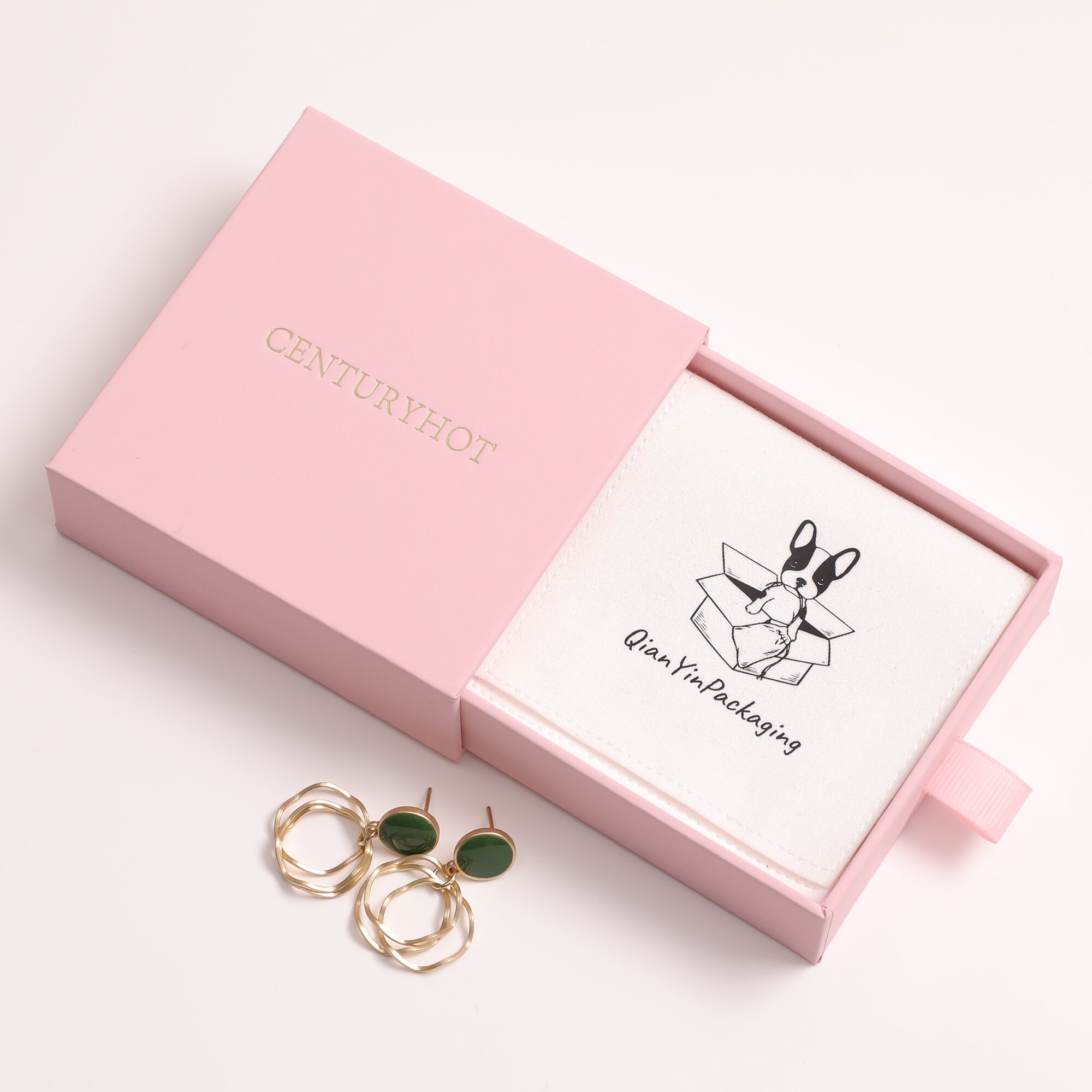 Thick Cardboard 9×9×3cm Drawer Set showing 1200g material sturdiness and logo customization area