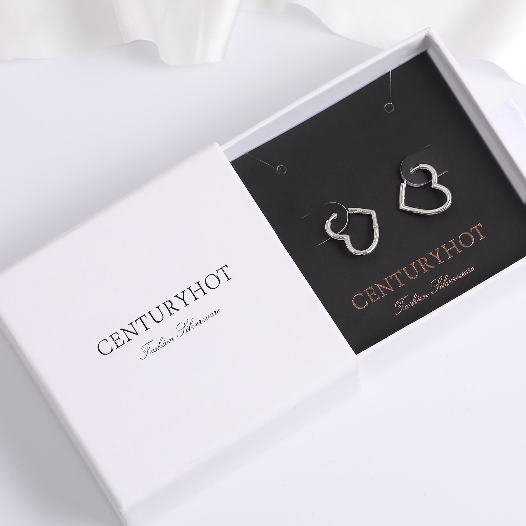 Custom Logo Black Paper Tags with Multiple Slot Options - Necklace & Earring Compatibility