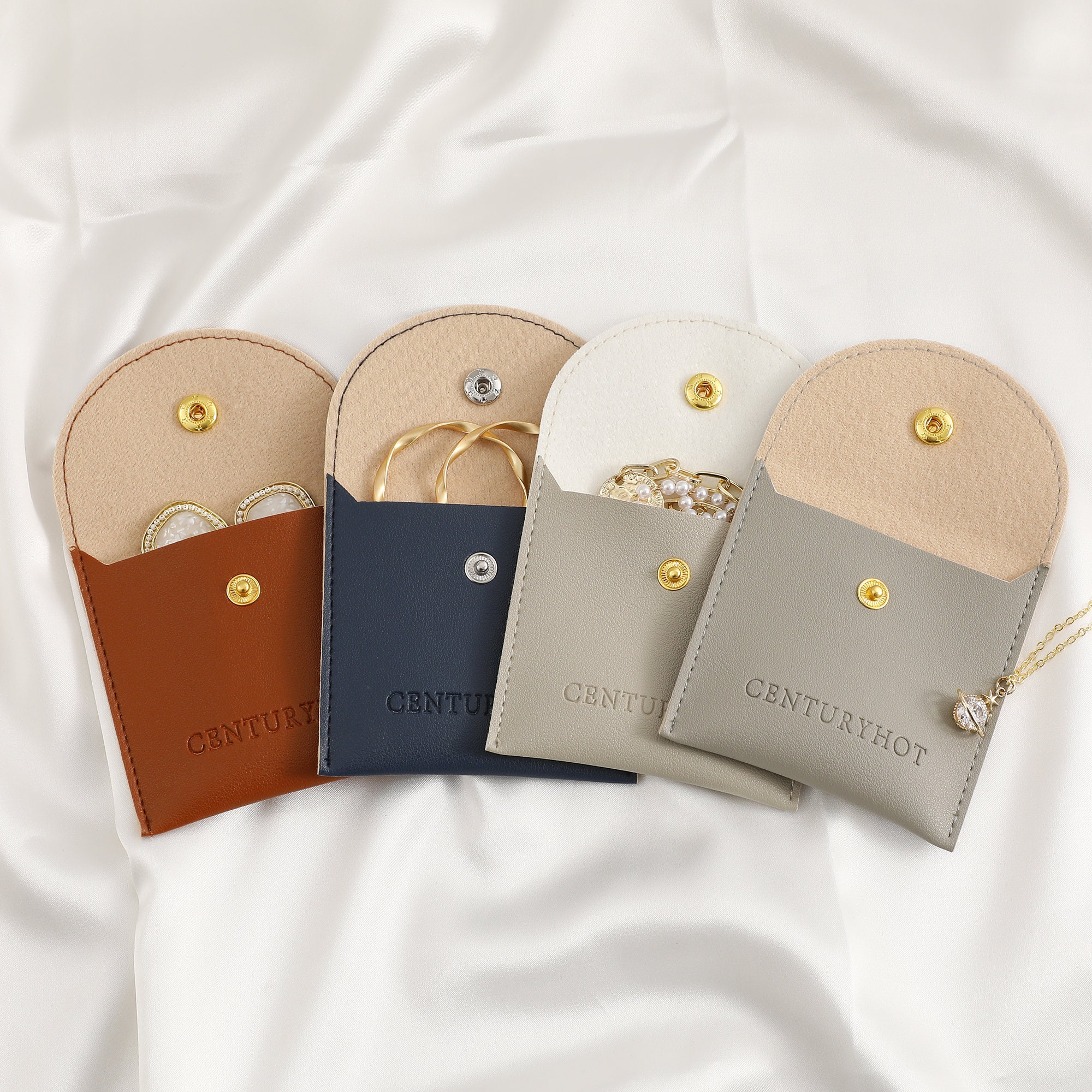 Small jewelry brands solve inventory waste with 50pcs MOQ faux leather jewelry bags, cutting excess costs by 60% (from product introduction)