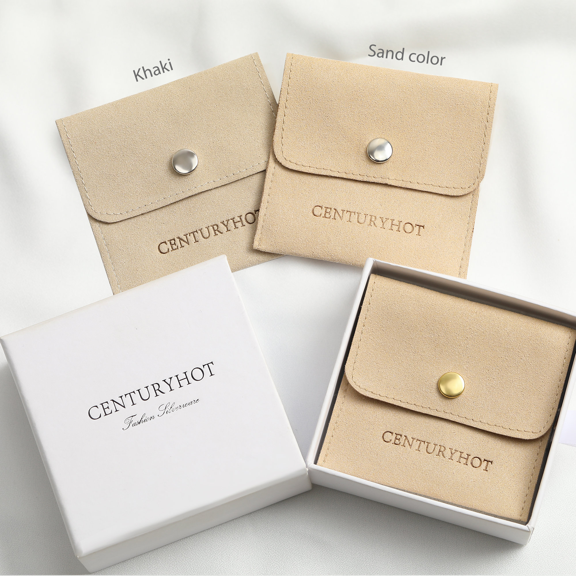 Tips for Choosing Kaki Button Microfiber Bags: Custom logo printing options to enhance brand recognition on jewelry packaging