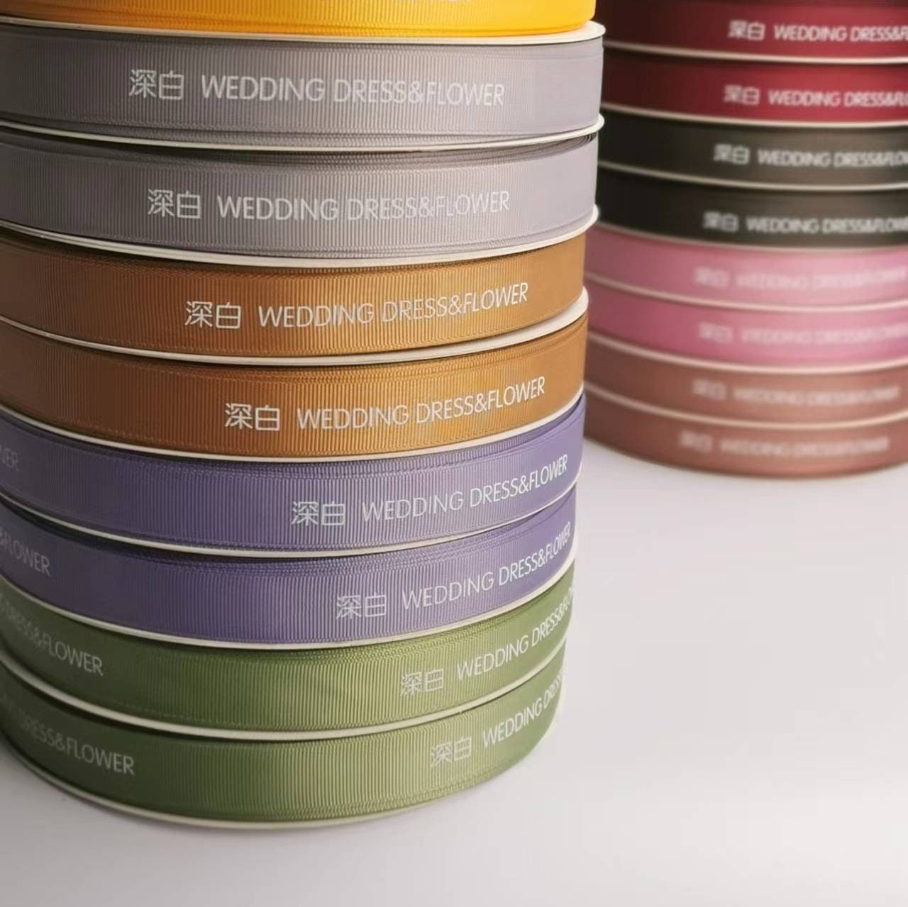 Small brands reduce inventory waste with 50 MOQ custom logo polyester ribbons, 5-7 day production (from product introduction tags)