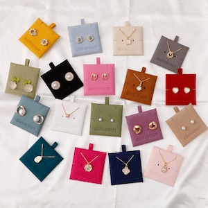 50pcs 88cm custom jewelry package supplies personalize logo microfiber pouch bag with button necklace packaging bags with logo wholesale image 3
