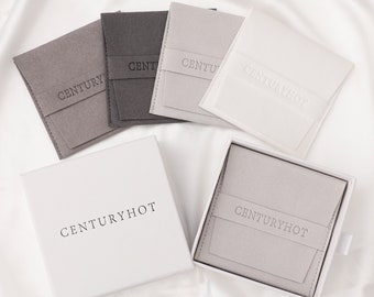 50 pieces of gray personalized jewelry packaging bag custom logo pink envelope bag fashion small envelope bag microfiber jewelry bag