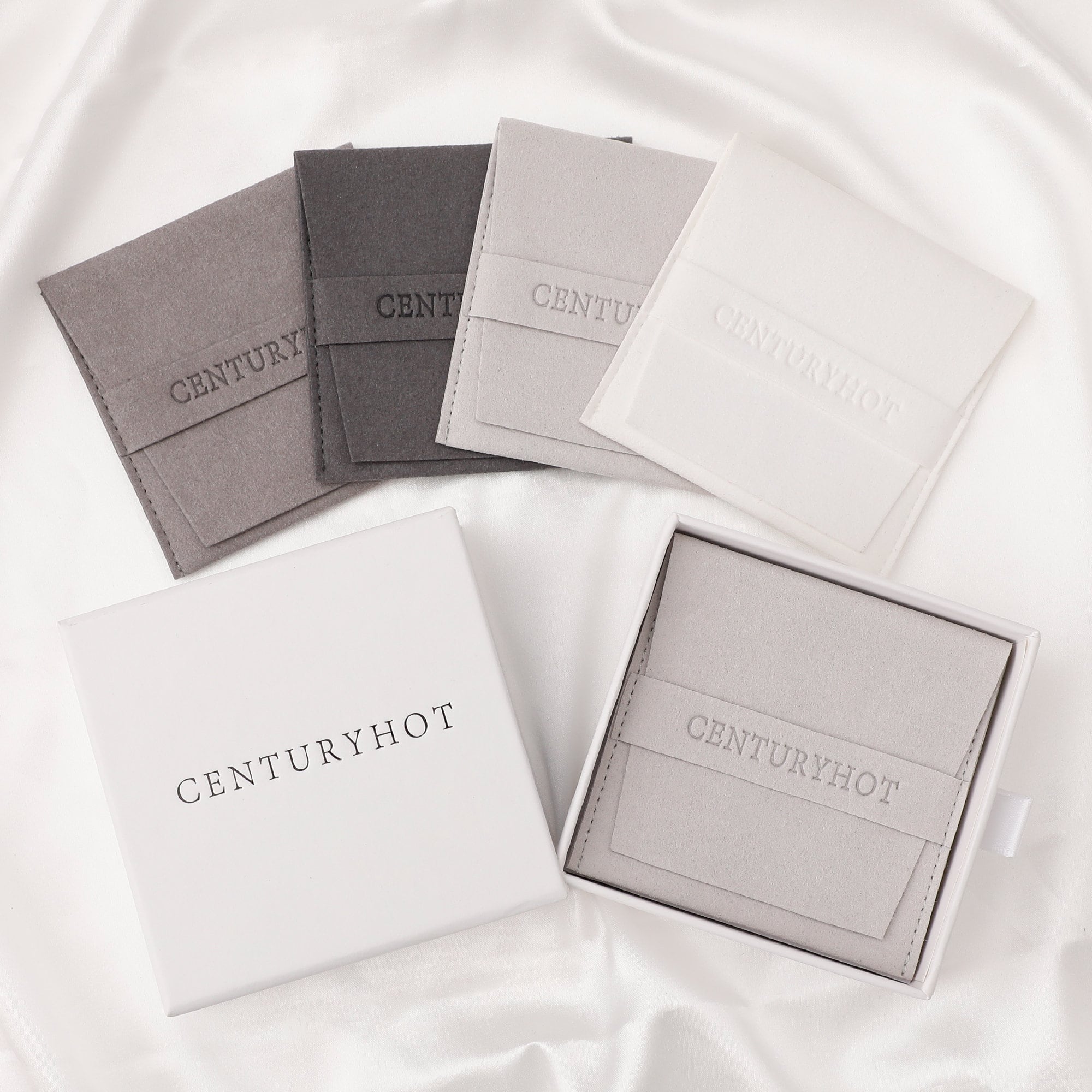 50 pieces of gray personalized jewelry packaging bag custom logo pink envelope bag fashion small envelope bag microfiber jewelry bag