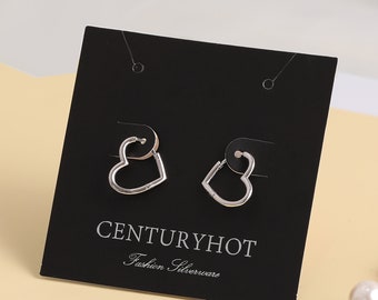 100pcs black jewelry packaging card custom logo personalized necklace card hanging packaging display paper tag logo earring card