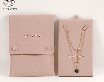 PUPPYSEW 20pcs Microfiber Necklace Bags Exquisite Jewelry Packaging Personalized Necklace Gift Bags Necklace Storage Bags Necklace Display