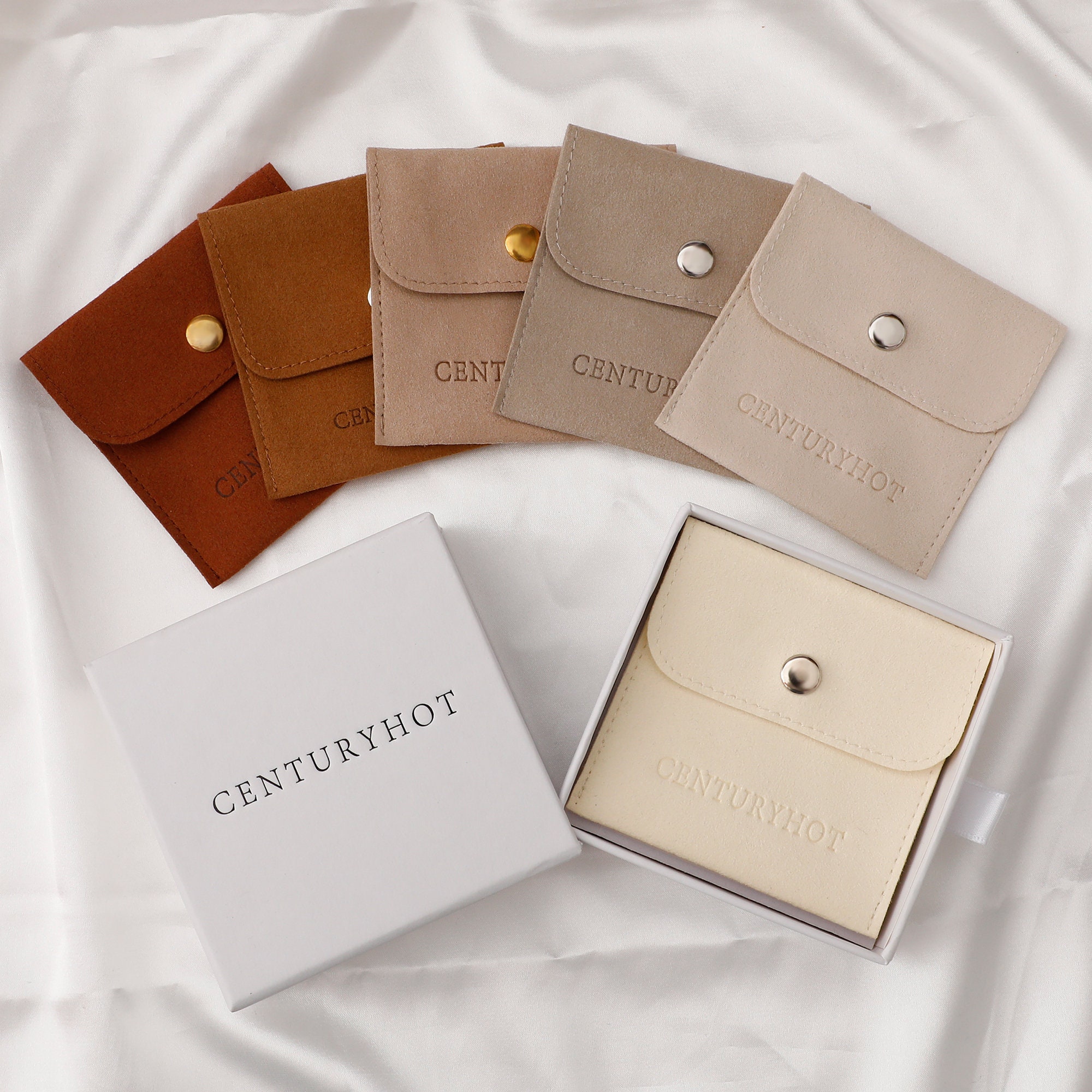 Small jewelry brands prevent 95% of jewelry scratches with soft microfiber button bags (50pcs small batch)