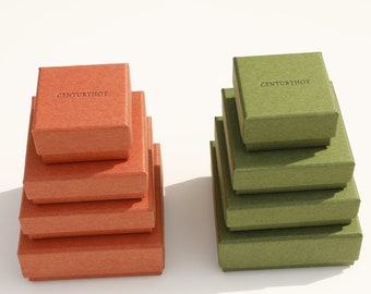 Custom Logo Jewelry Box, Personalized Necklace, Earrings, Ring Packaging (50pcs)