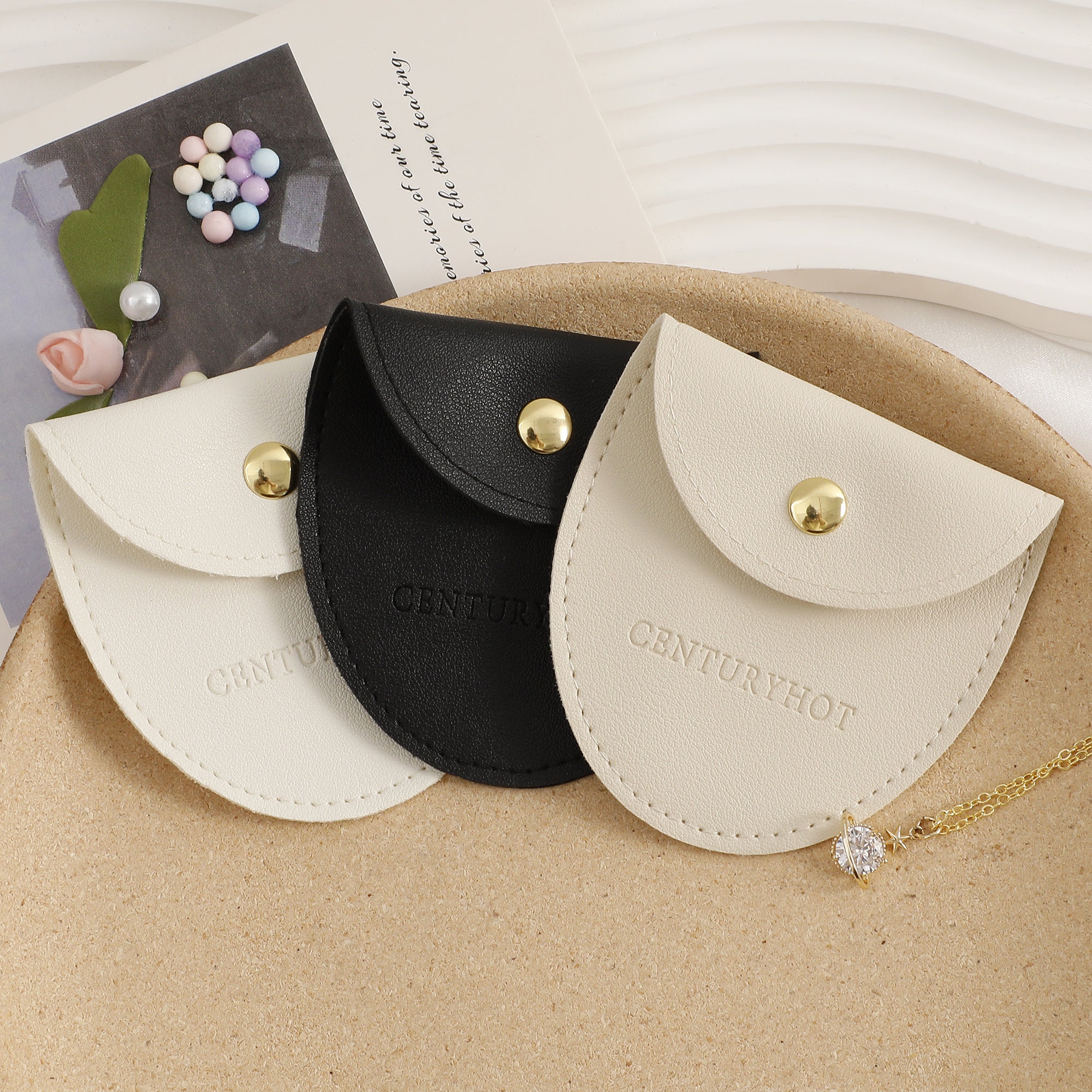 How to Select Embossed Faux Leather Brooch Bags: Check faux leather texture for durability and premium feel