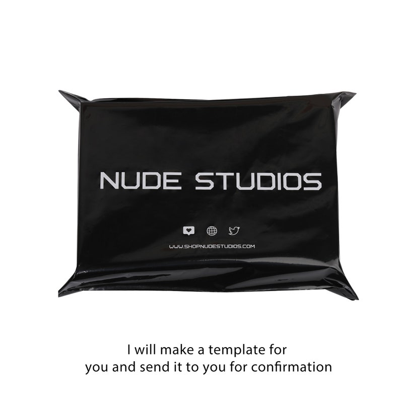 Custom Logo Black Courier Bag, Branded Mailing Pouch (100 pcs) image 8