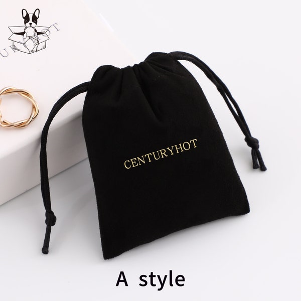 50 personalized color logo drawstring bag custom bagging bag jewelry pouch necklace bag suede bag skin care product pouch