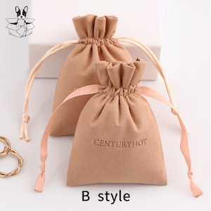 50  microfiber personalized color logo drawstring bags custom bags jewelry bags necklace bags packaging bags