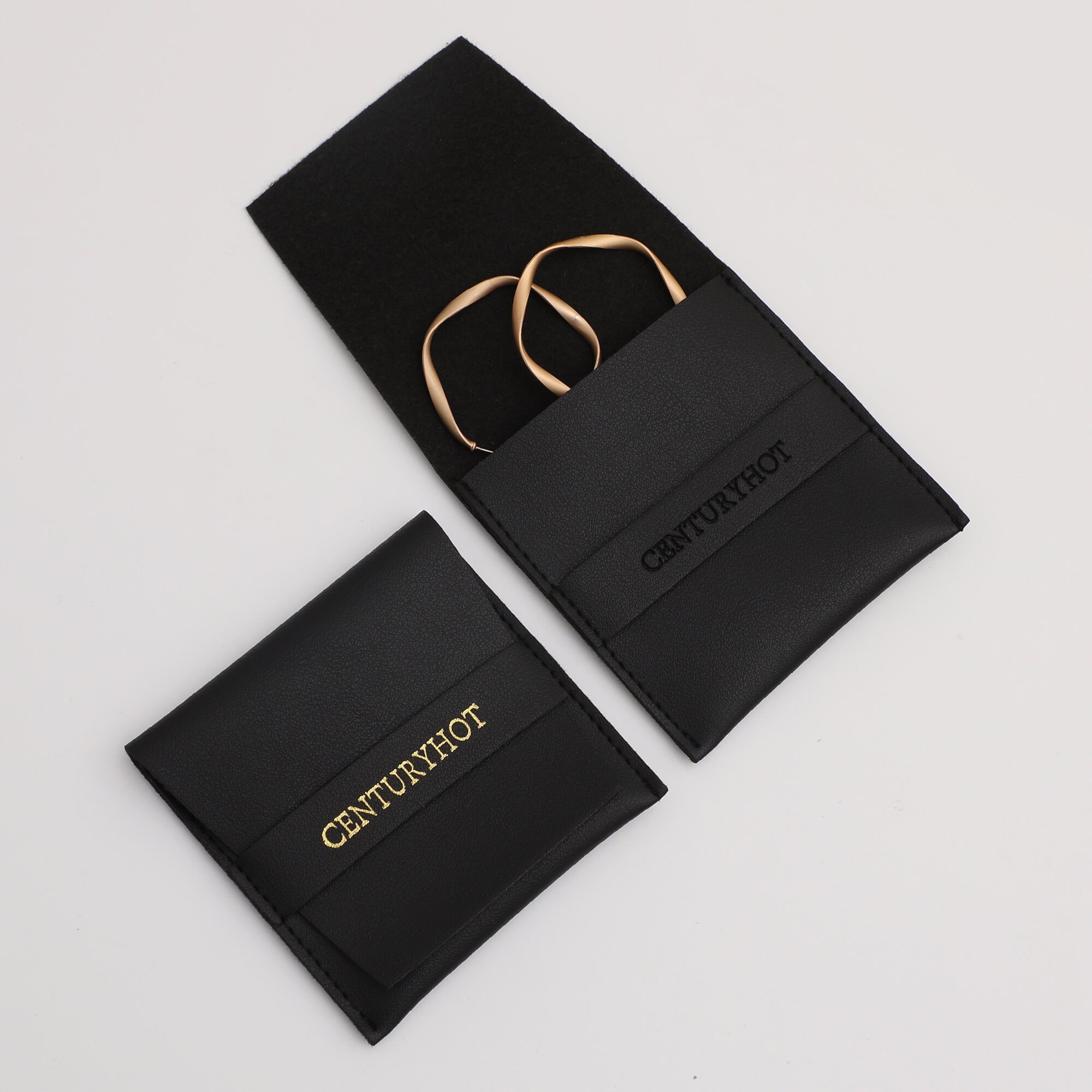 Custom Logo Black Faux Leather Pouch – 8×8cm Size for Rings and Earrings – Buying Tips