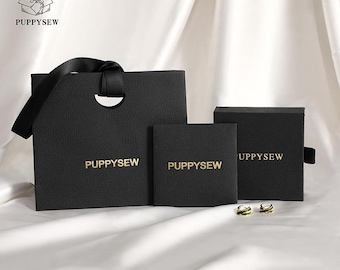 Customizable Jewelry Packaging Set, Paper Box, Bag, Polishing Cloth