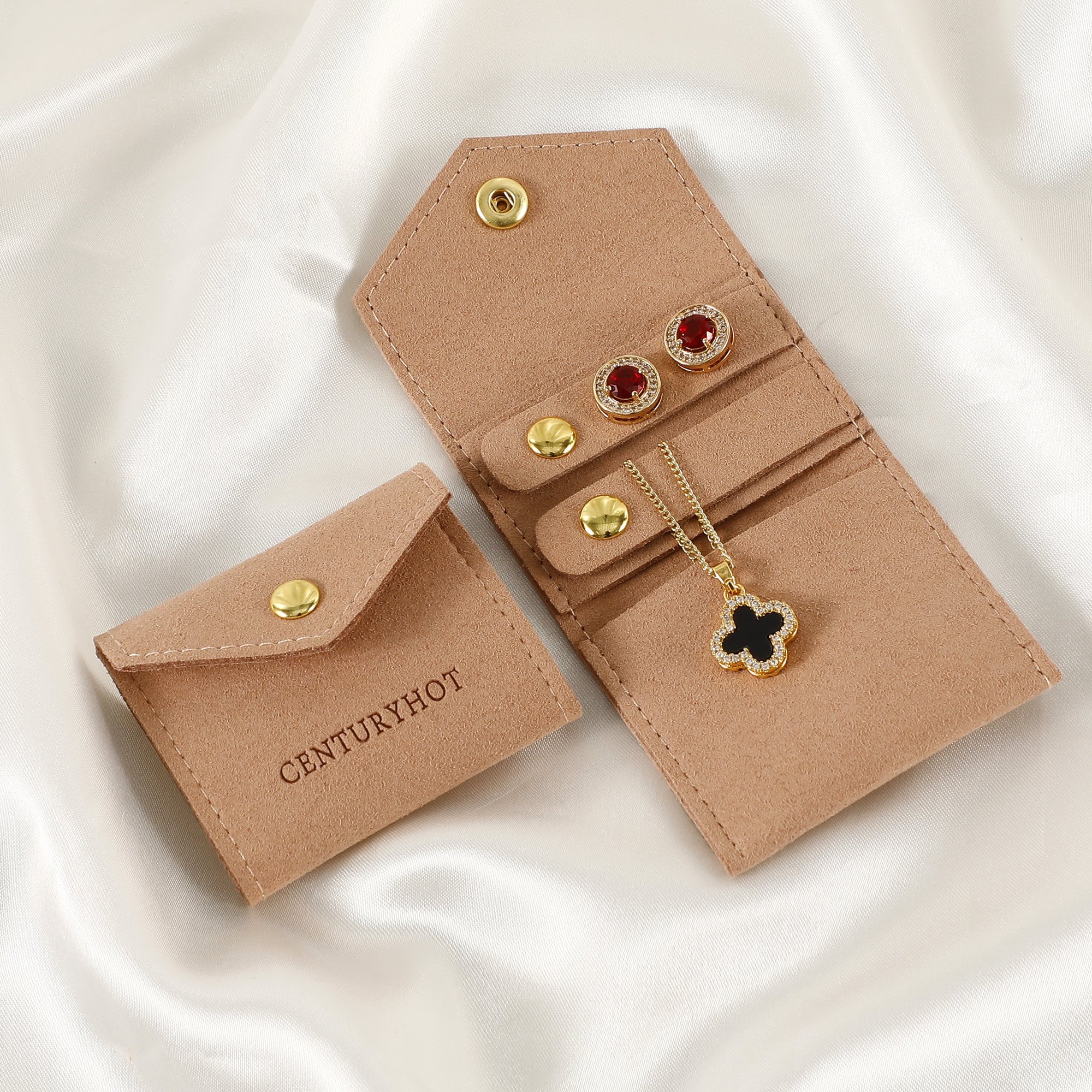 Small jewelry brands prevent 92% of jewelry oxidation with 14mm thick, scratch-resistant microfiber jewelry rolls (from product introduction)