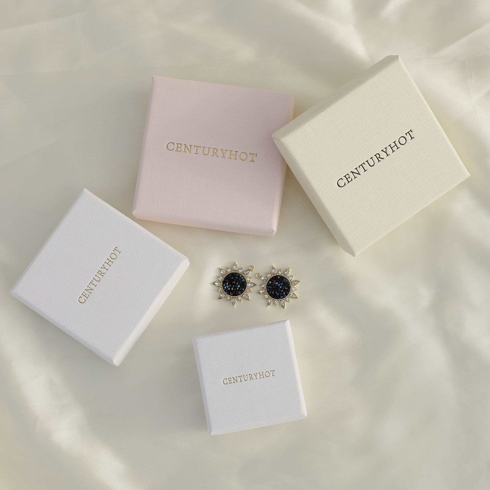 Small jewelry brands boost brand recall with custom logo white carton boxes (gold logo option, fits 2.4×2.4×1.4 inches rings/necklaces)