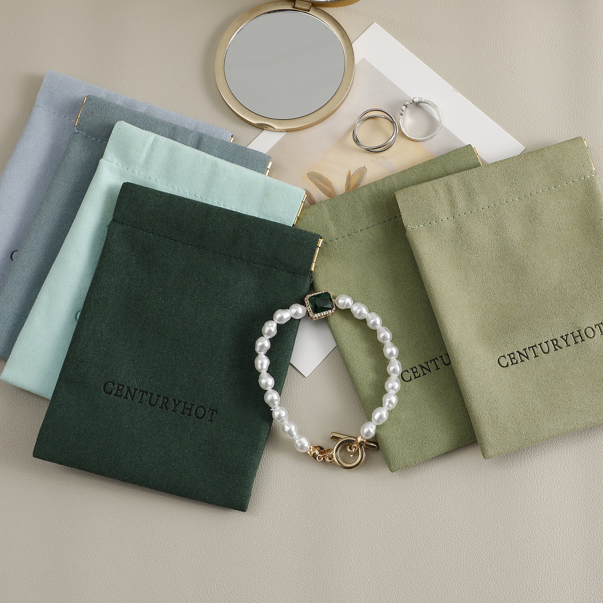 Small jewelry brands prevent 98% of jewelry scratches with microfiber spring buckle bags (50pcs MOQ, custom logo available)