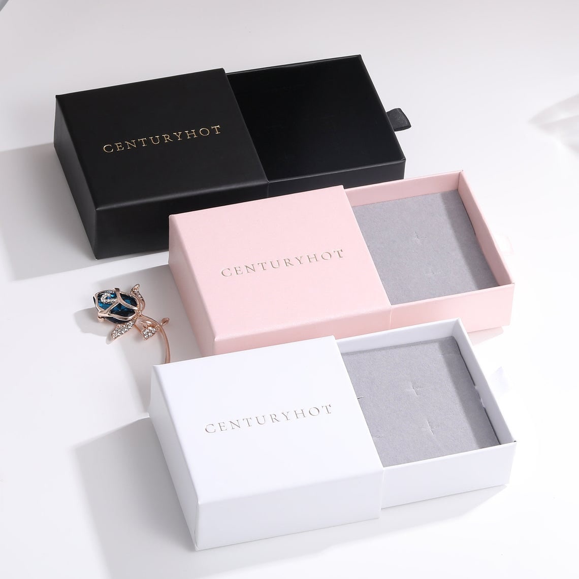 How to Choose Multi-Jewelry Box Sets: Textured Cardboard Box with Sponge Lining for Ring/Necklace/Bracelet Protection