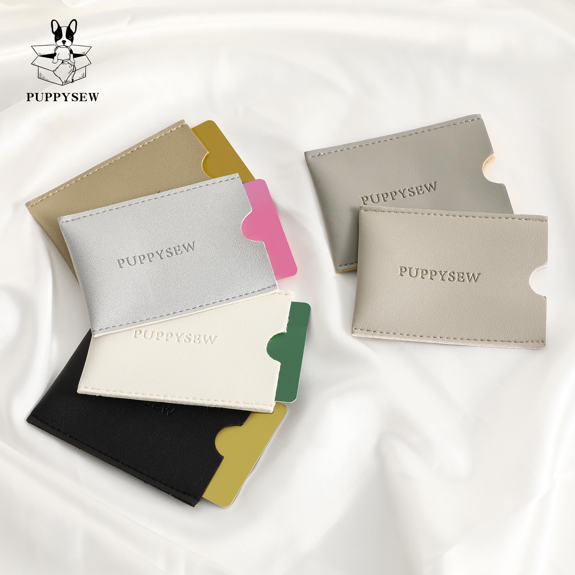 Artificial leather texture of embossed card bag, ensuring durability and professional appearance