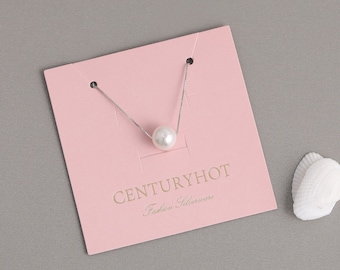 Tarjeta de joyería con logotipo personalizado, embalaje para exhibir collares y pendientes (100 unidades)