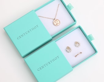 Custom Logo Jewelry Box, Drawer Style, Brand Packaging, 50pcs