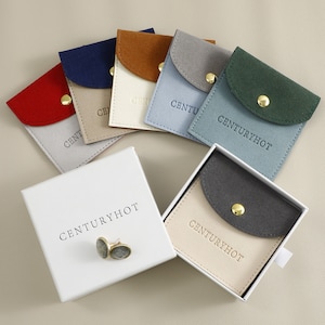 50 peças 8×8 cm costuradas em cores personalizadas para embalagem de joias com logotipo personalizado, bolsa de microfibra com botão para colar, bolsa de embalagem com logotipo
