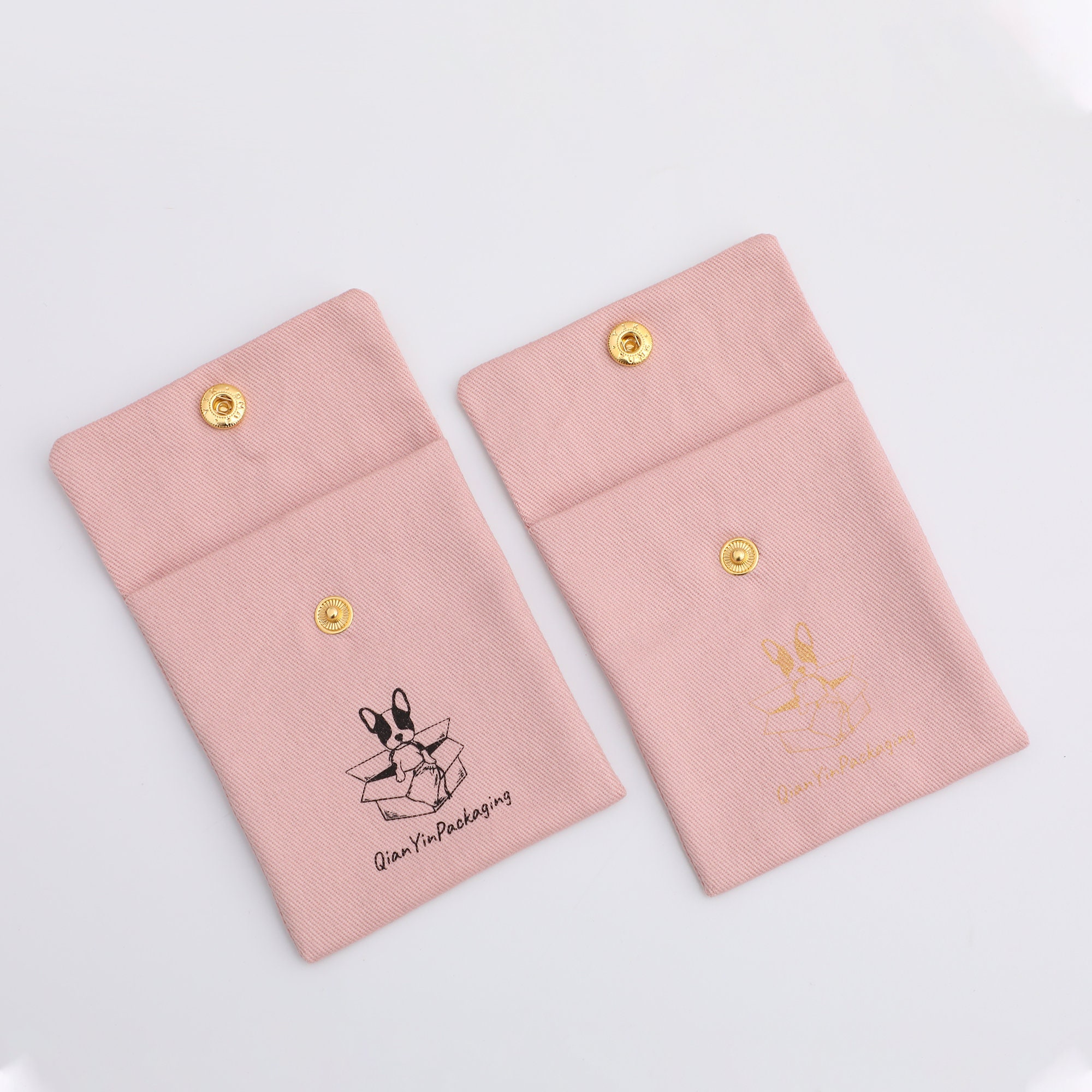 Small jewelry brands: Custom logo herringbone twill bags (screen printing) boost brand recall by 35%—printing fee included (from product introduction)