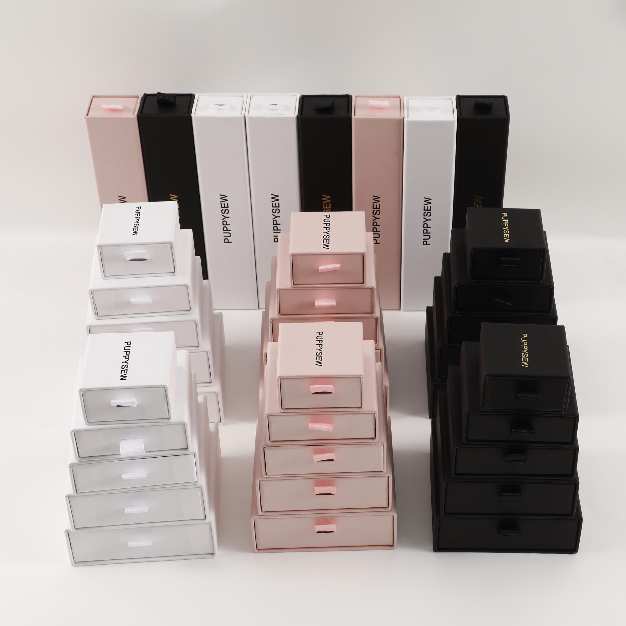 Small jewelry brands enhance brand recall with custom logo cardboard jewelry drawer box, increasing packaging mentions by 40% (from product introduction)