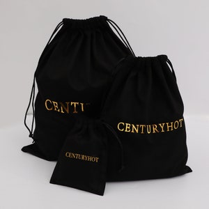 100 black Flannel bags personalized with your logo print any color custom drawstring bags jewelry bag packaging chic drawstring pouches