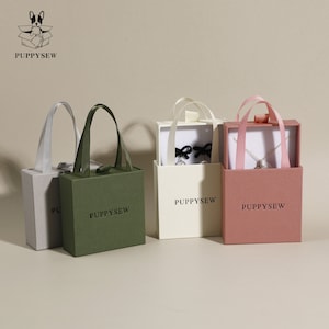 PUPPYSEW 50pcs Handbag Ribbon Drawer Box Jewelry Packaging Box Earring Jewelry Box Ring Earring Jewelry Paper Box Necklace Bracelet Gift Box