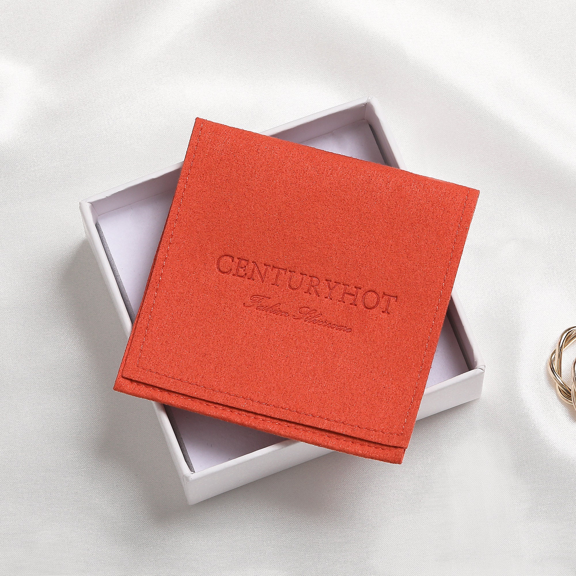 Custom Logo Microfiber Envelope Bag - Embossed Branding for Small Jewelry Businesses